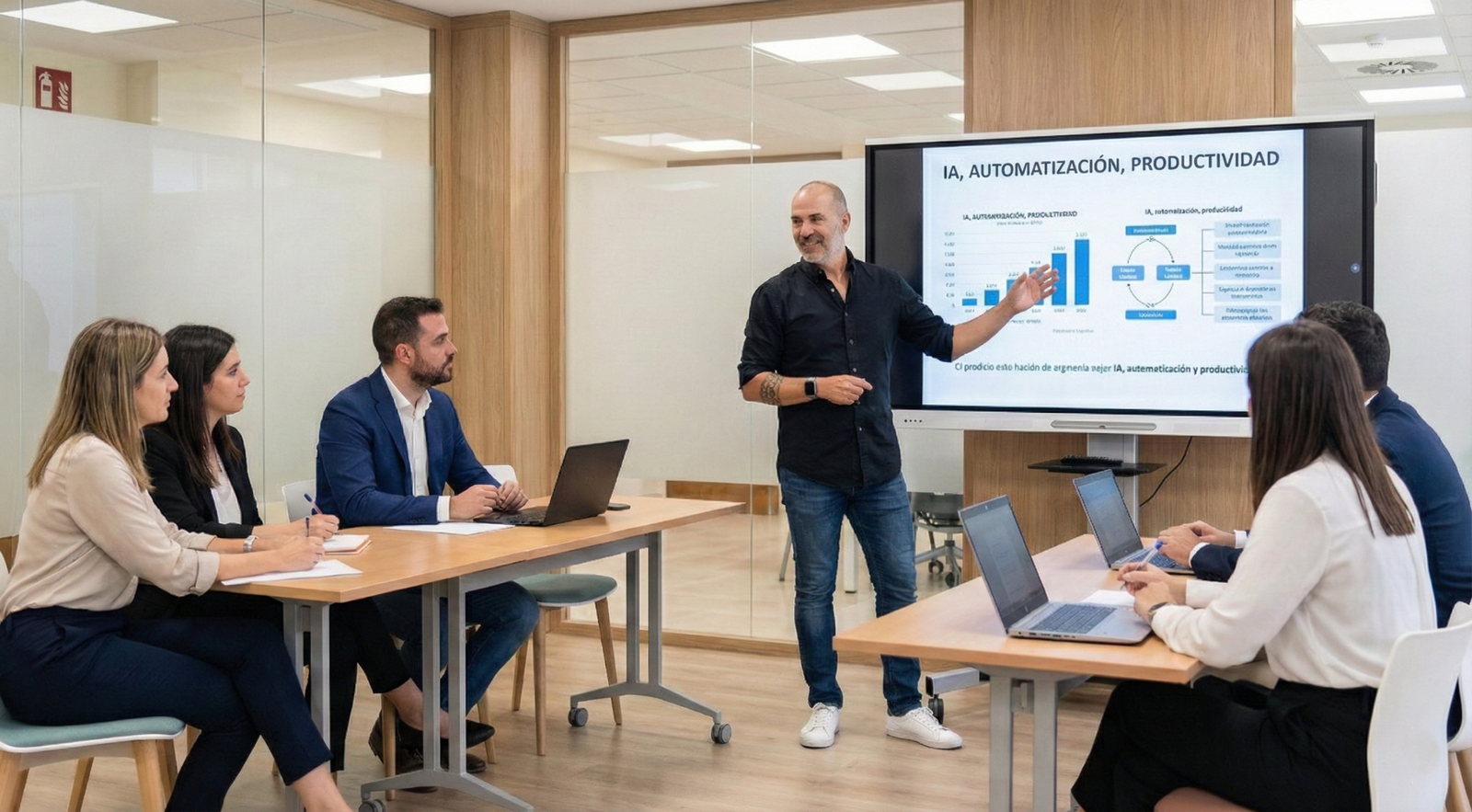 Miguel Pérez impartiendo formación sobre IA